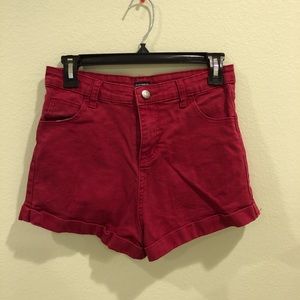 Brandy Melville Red jean shorts